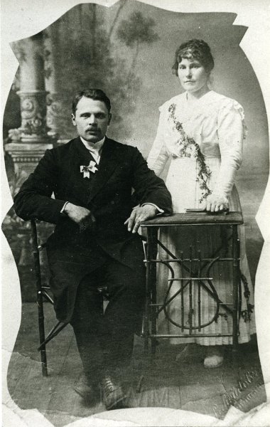 KKE 4608.jpg - Fot. Ślubne. Ślub Karola Jarzynowskiego z Marią Giedrojć, 1920 r.